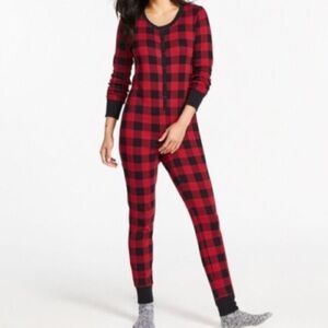 Plaid Red and Black Womens Pajamas